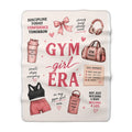 Gym Girl Era Sherpa Fleece Blanket — Motivational Fitness Throw